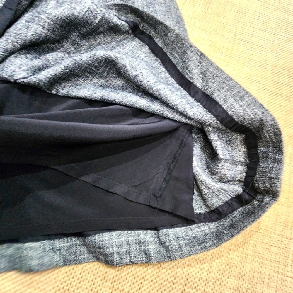 Brooks Brothers Italian Midi Dress Silk Linen Blend Sleeveless Size 8 Gray - Picture 4 of 8